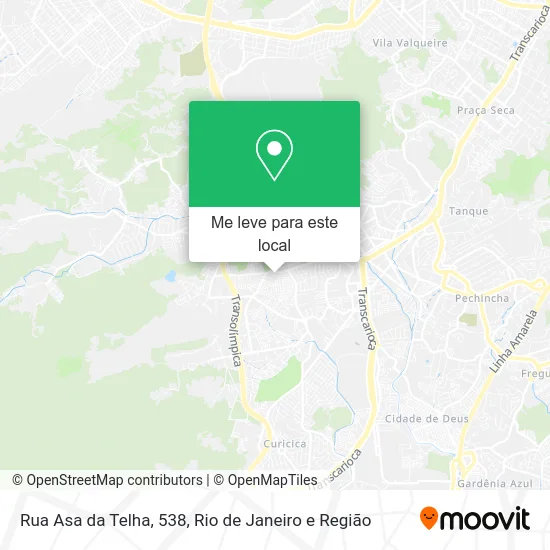 Rua Asa da Telha, 538 mapa