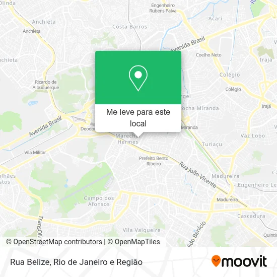 Rua Belize mapa