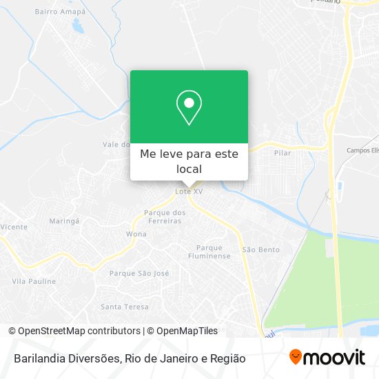 Barilandia Diversões mapa