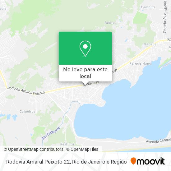 Rodovia Amaral Peixoto 22 mapa