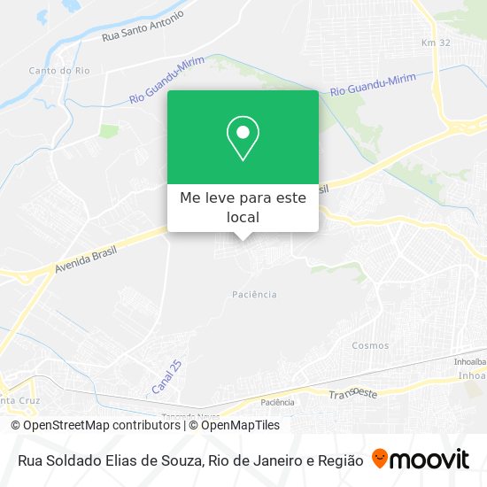 Rua Soldado Elias de Souza mapa