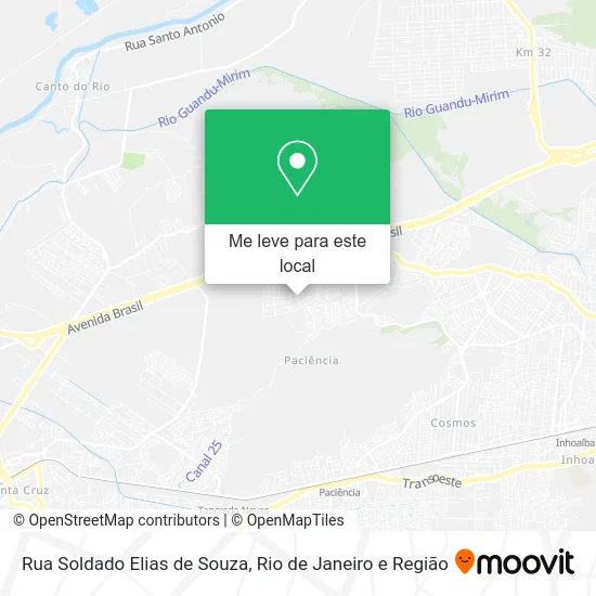 Rua Soldado Elias de Souza mapa