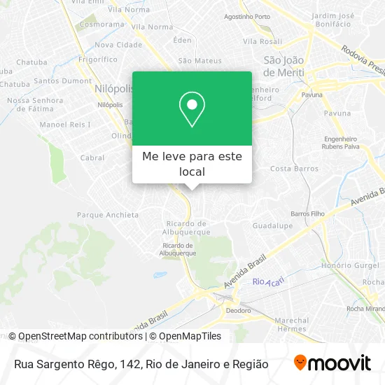 Rua Sargento Rêgo, 142 mapa