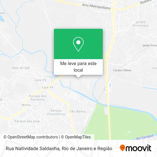 Rua Natividade Saldanha mapa