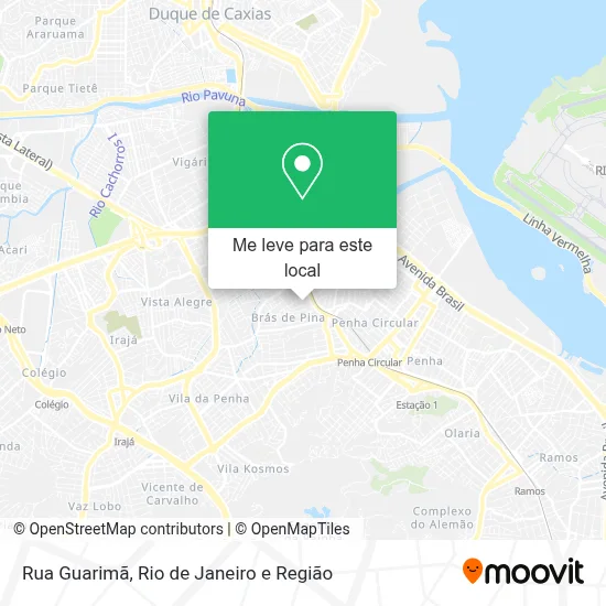Rua Guarimã mapa
