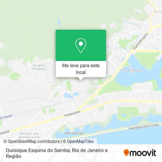 Quiosque Esquina do Samba mapa