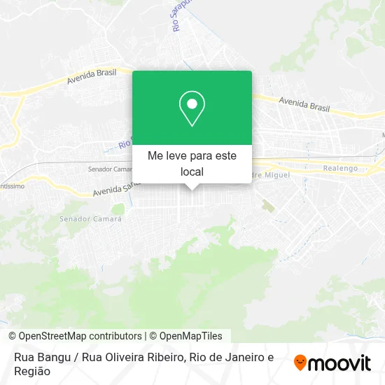 Rua Bangu / Rua Oliveira Ribeiro mapa