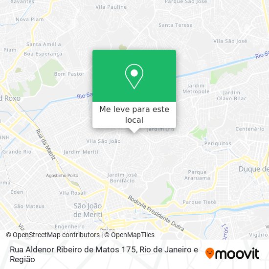 Rua Aldenor Ribeiro de Matos 175 mapa
