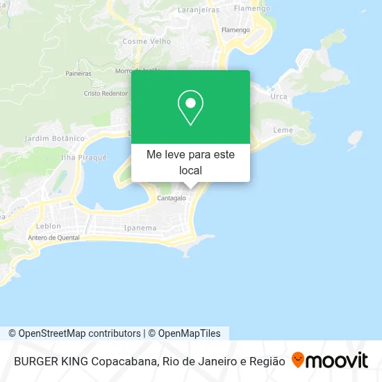 BURGER KING Copacabana mapa