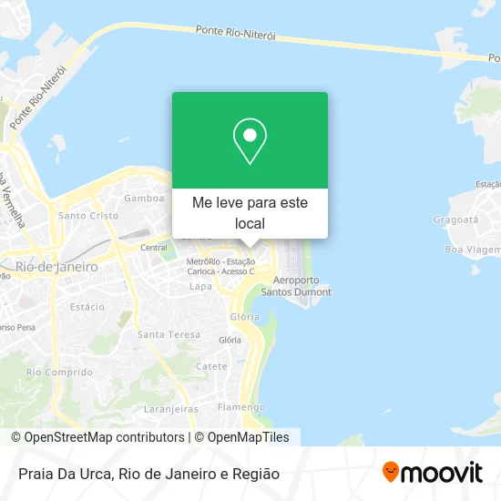Praia Da Urca mapa