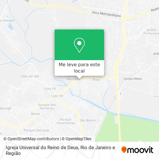 Igreja Universal do Reino de Deus mapa