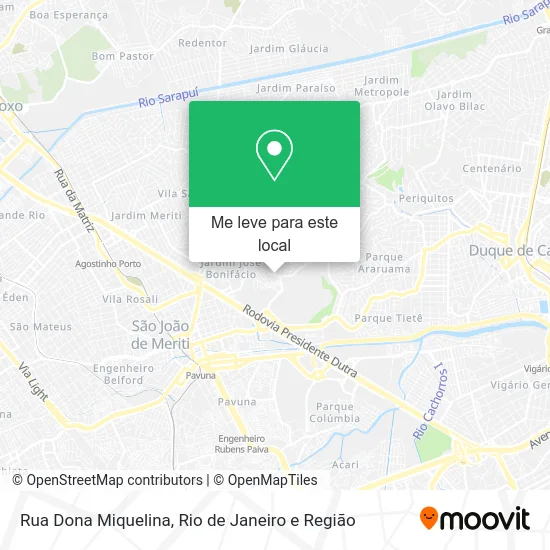 Rua Dona Miquelina mapa