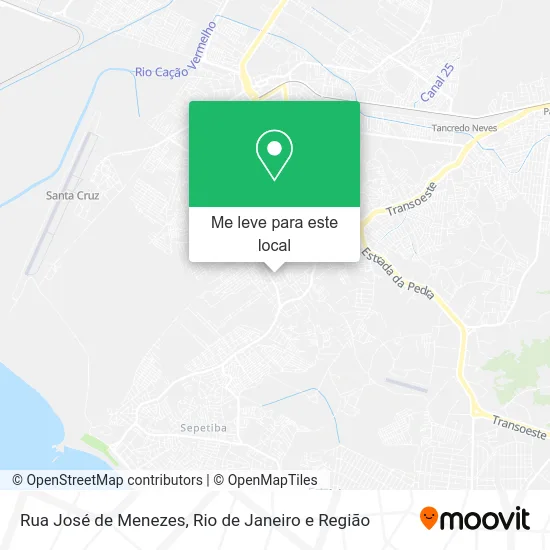 Rua José de Menezes mapa