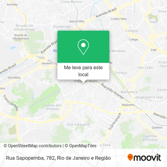 Rua Sapopemba, 782 mapa