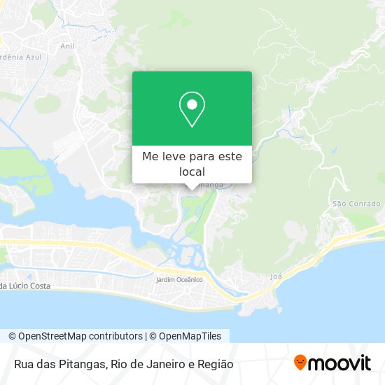 Rua das Pitangas mapa