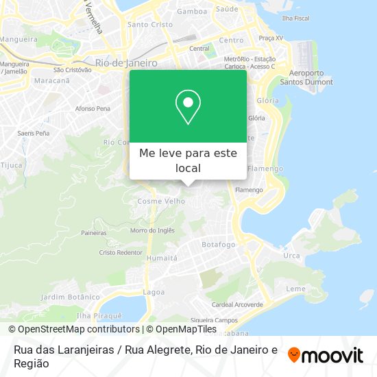 Rua das Laranjeiras / Rua Alegrete mapa