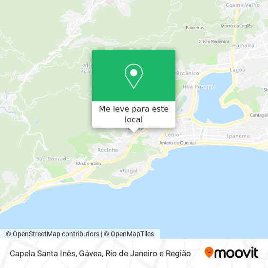 Capela Santa Inês, Gávea mapa