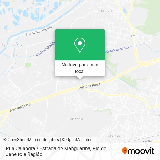 Rua Calandra / Estrada de Manguariba mapa