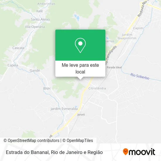 Estrada do Bananal mapa