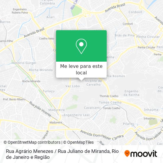 Rua Agrário Menezes / Rua Juliano de Miranda mapa