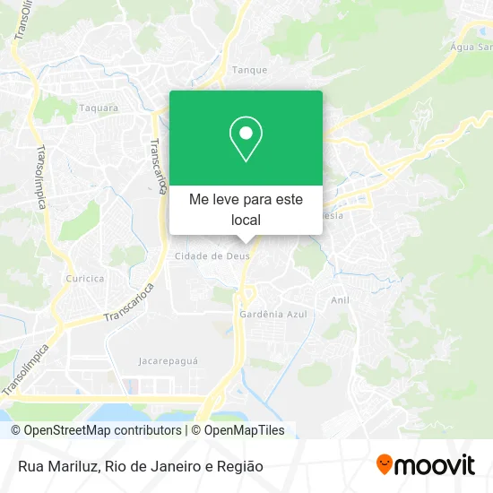 Rua Mariluz mapa
