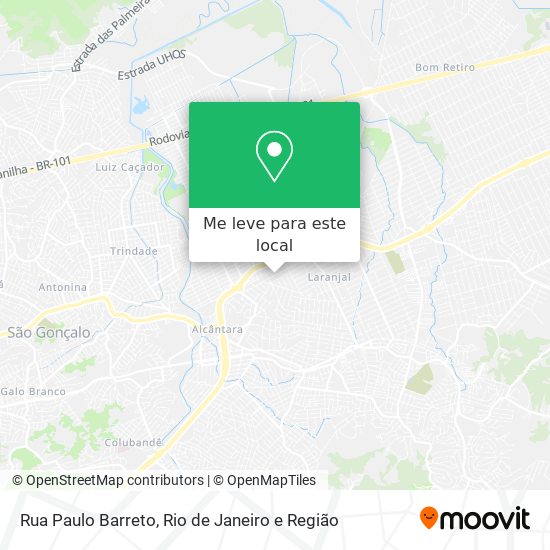 Rua Paulo Barreto mapa