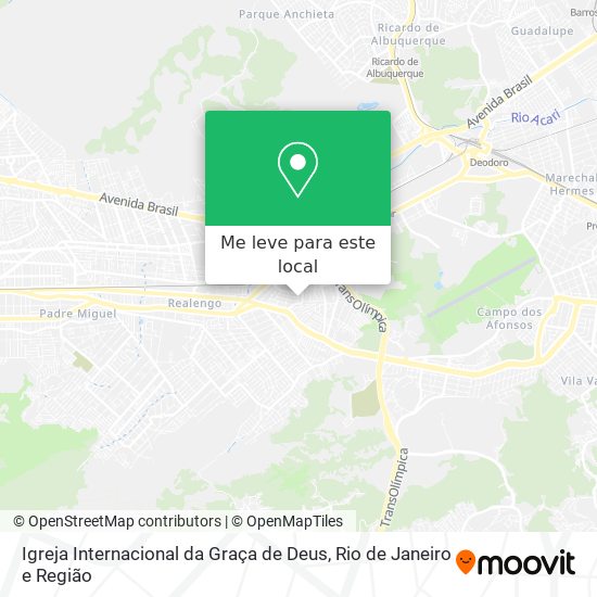 Igreja Internacional da Graça de Deus mapa