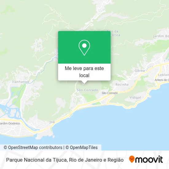 Parque Nacional da Tijuca mapa