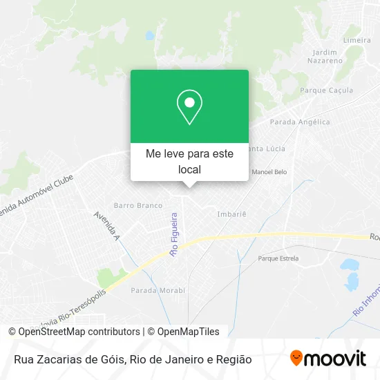 Rua Zacarias de Góis mapa