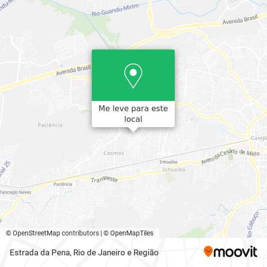 Estrada da Pena mapa