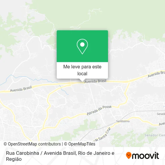 Rua Carobinha / Avenida Brasil mapa