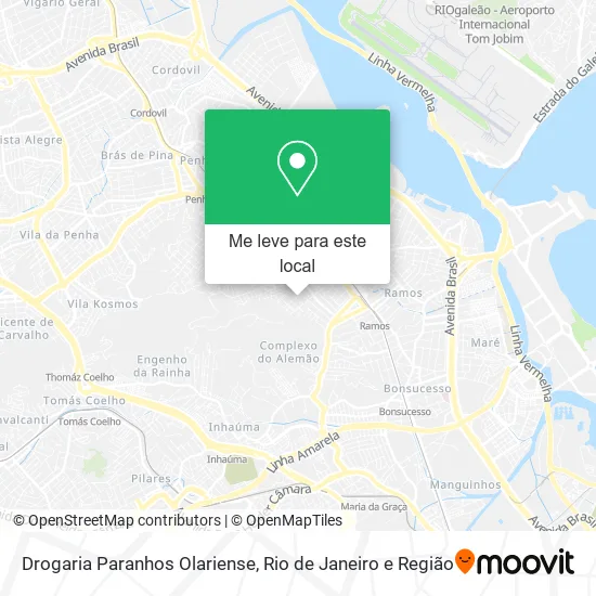 Drogaria Paranhos Olariense mapa