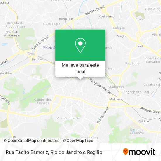 Rua Tácito Esmeriz mapa