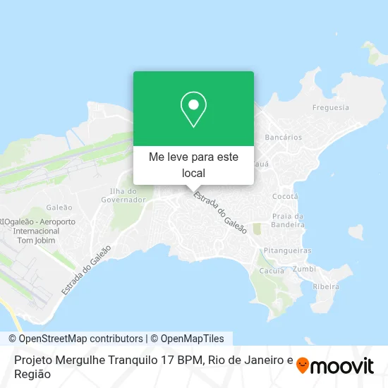 Projeto Mergulhe Tranquilo 17 BPM mapa