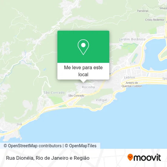 Rua Dionéia mapa