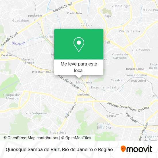 Quiosque Samba de Raiz mapa