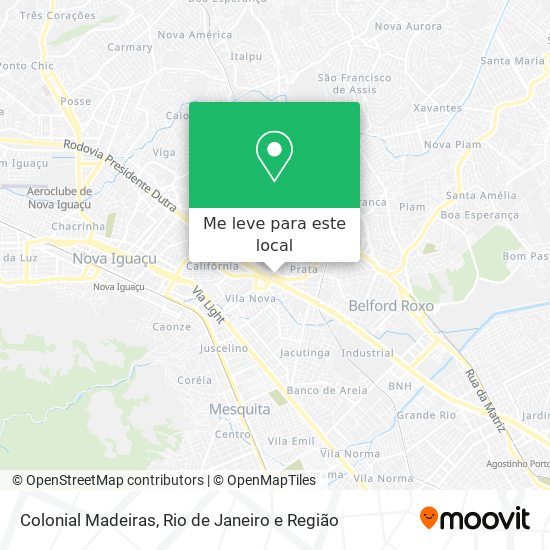 Colonial Madeiras mapa
