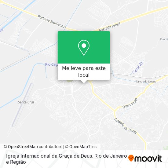 Igreja Internacional da Graça de Deus mapa