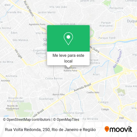 Rua Volta Redonda, 250 mapa