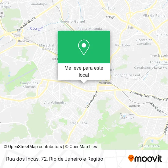 Rua dos Incas, 72 mapa