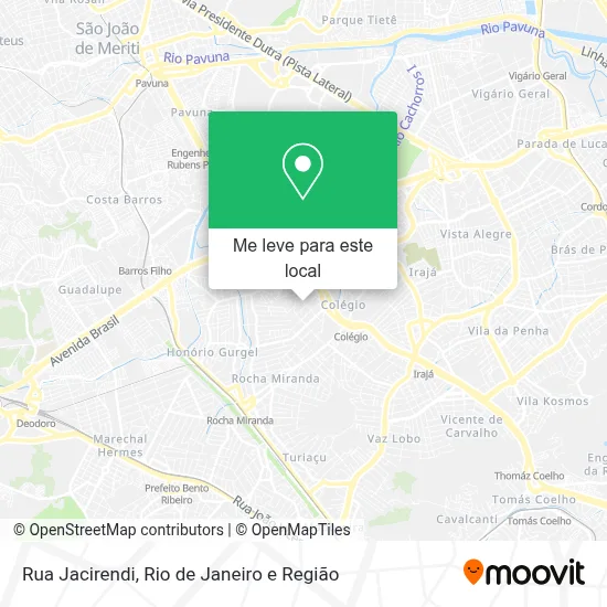 Rua Jacirendi mapa