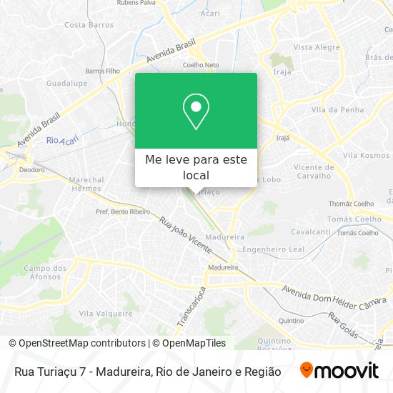Rua Turiaçu 7 - Madureira mapa