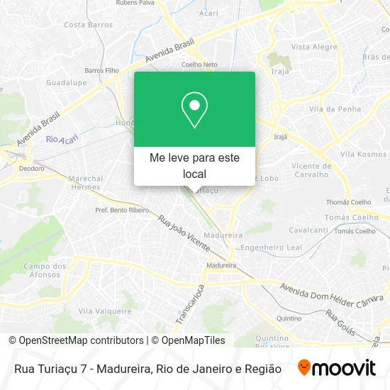 Rua Turiaçu 7 - Madureira mapa