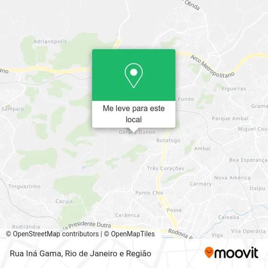 Rua Iná Gama mapa