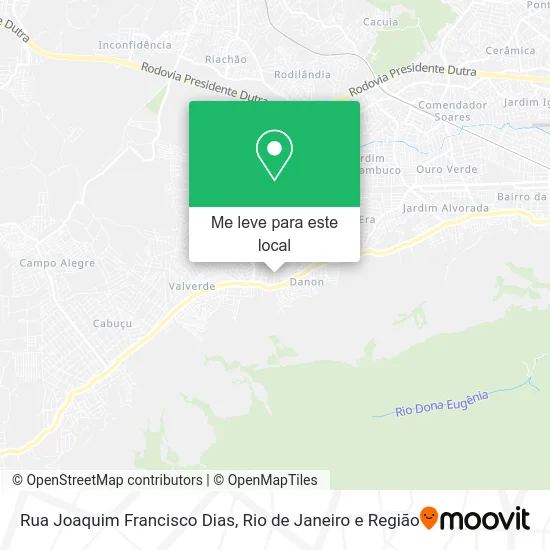 Rua Joaquim Francisco Dias mapa