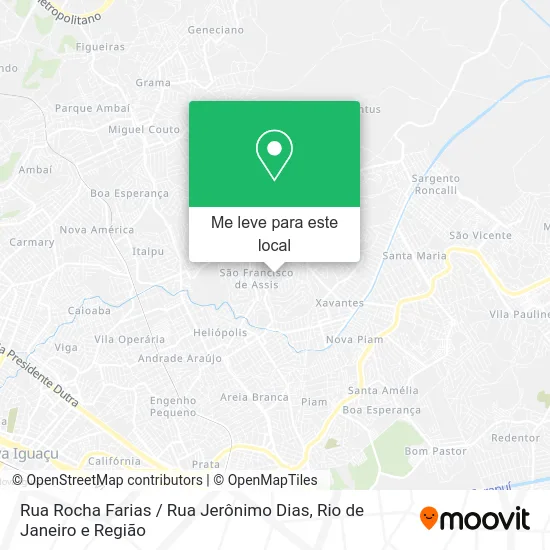 Rua Rocha Farias / Rua Jerônimo Dias mapa