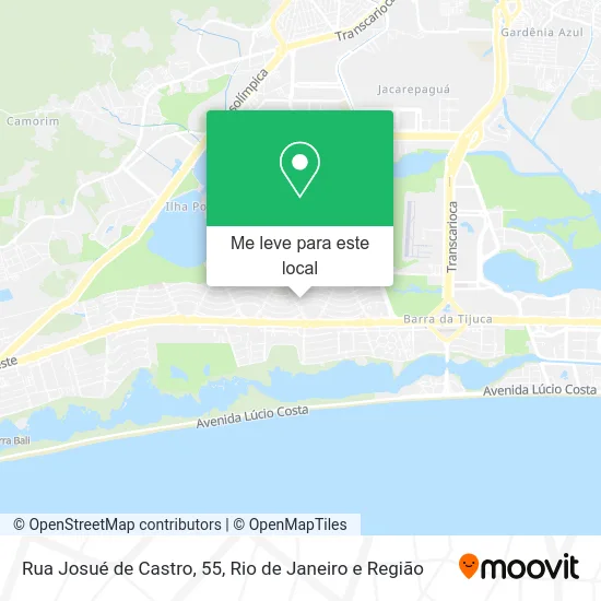 Rua Josué de Castro, 55 mapa
