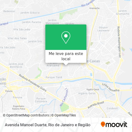 Avenida Manoel Duarte mapa