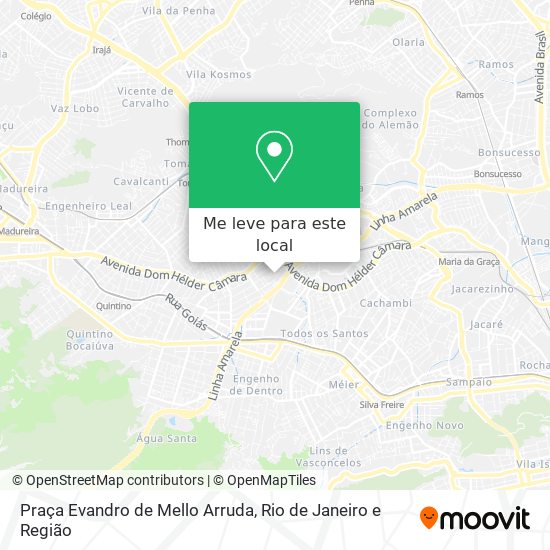 Praça Evandro de Mello Arruda mapa