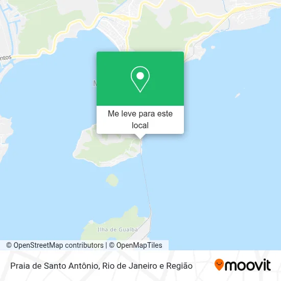 Praia de Santo Antônio mapa